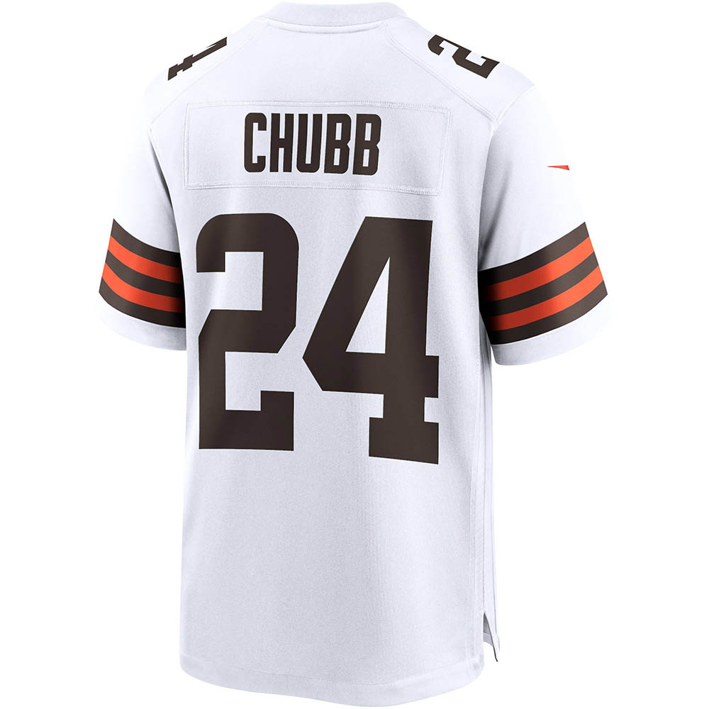 Men's Cleveland Browns Nick Chubb Game Jersey White